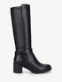 Bottes unies à contrefort stretch - Noir - 5