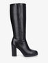 Bottes classiques unies à talon haut - Noir - 5