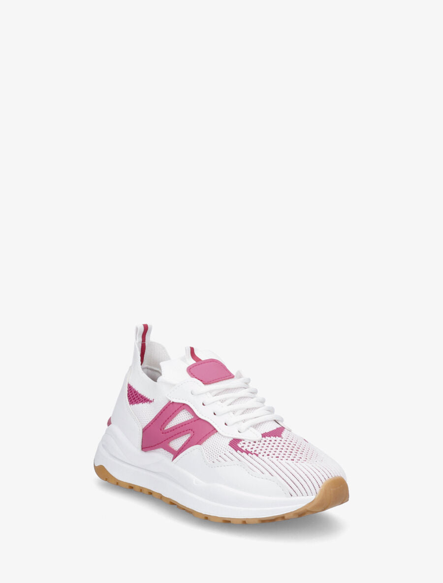 Baskets style chaussettes en simili - Fushia - 2