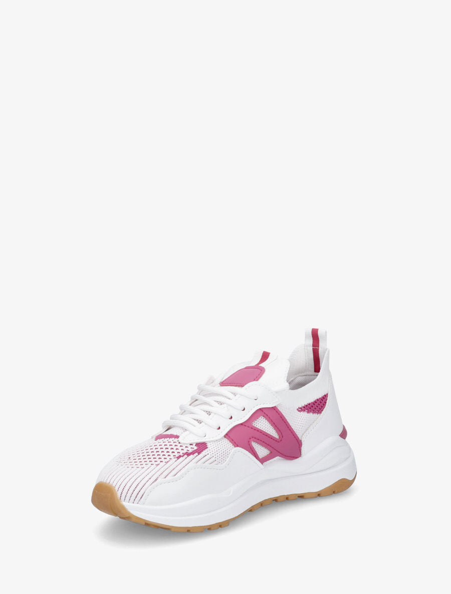 Baskets style chaussettes en simili - Fushia - 3