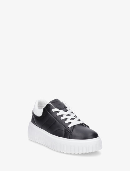 Sneakers à plateforme striée - Noir - 2