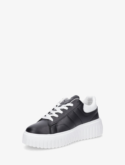 Sneakers à plateforme striée - Noir - 3