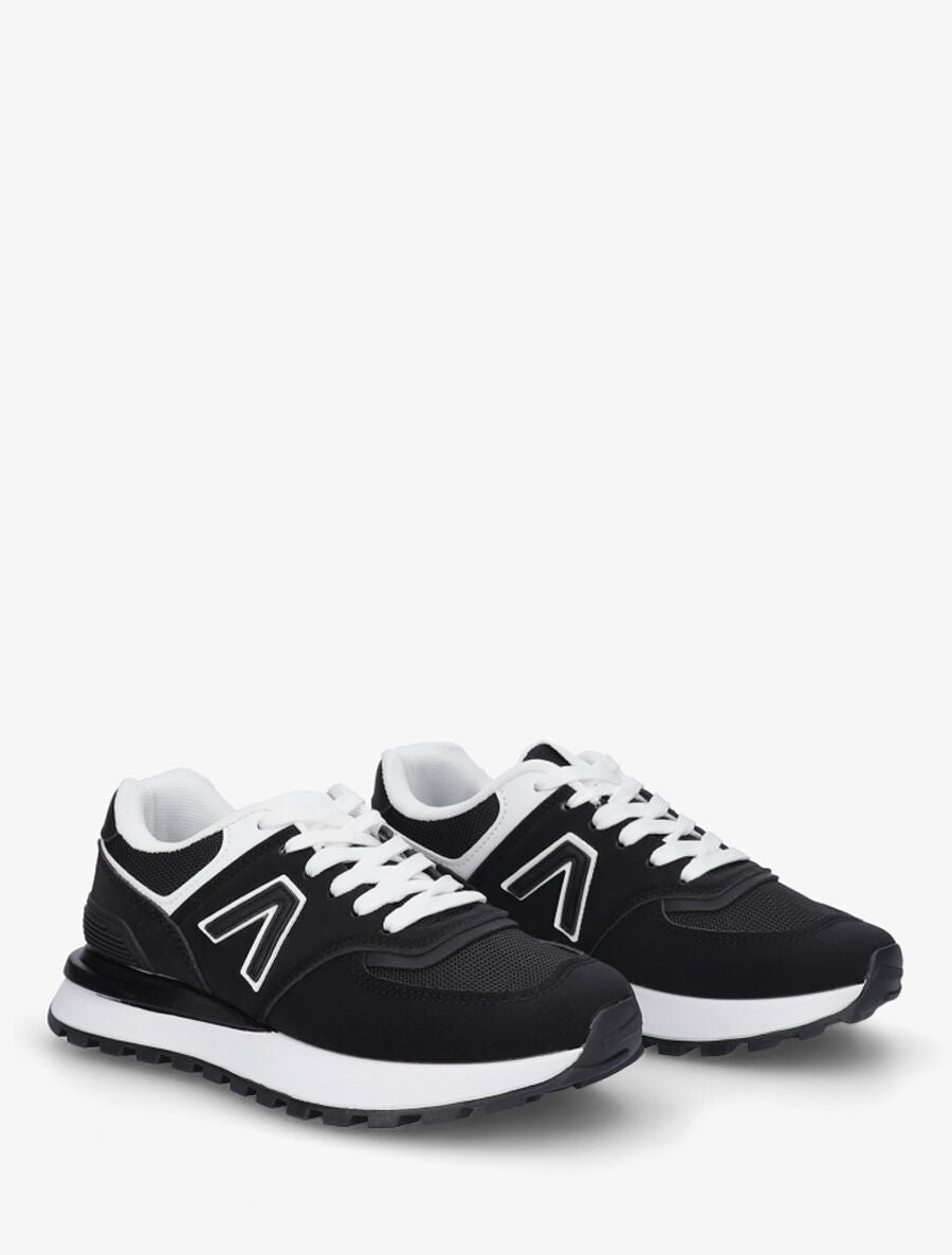 Sneakers classiques en simili - Noir - 4