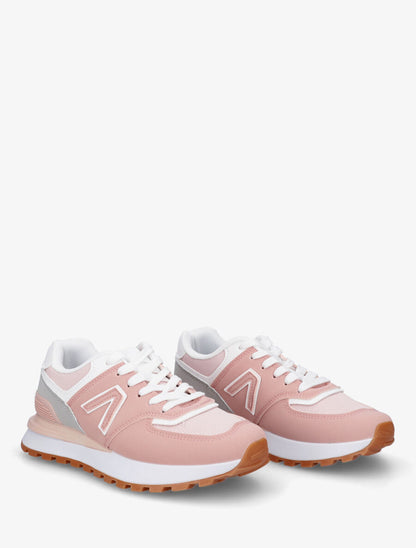 Sneakers classiques en simili - Rose - 4