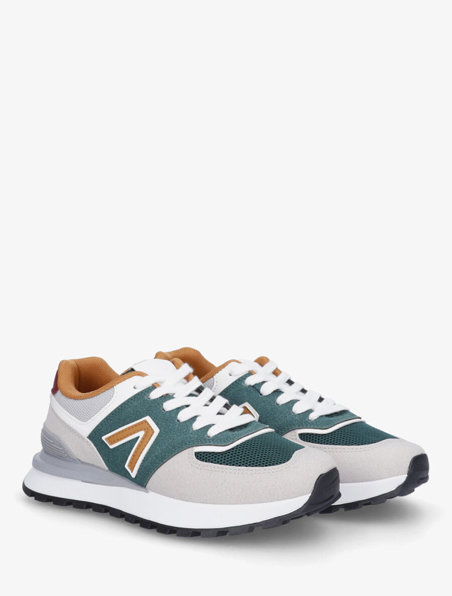 Sneakers classiques en simili - Vert - 4
