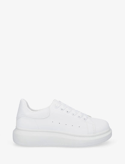 Sneakers classiques en simili - Blanc - 1
