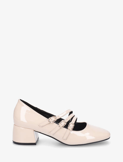 Babies vernies à triple brides - Beige - 1
