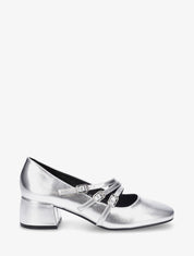Babies vernies à triple brides - Argent - 1