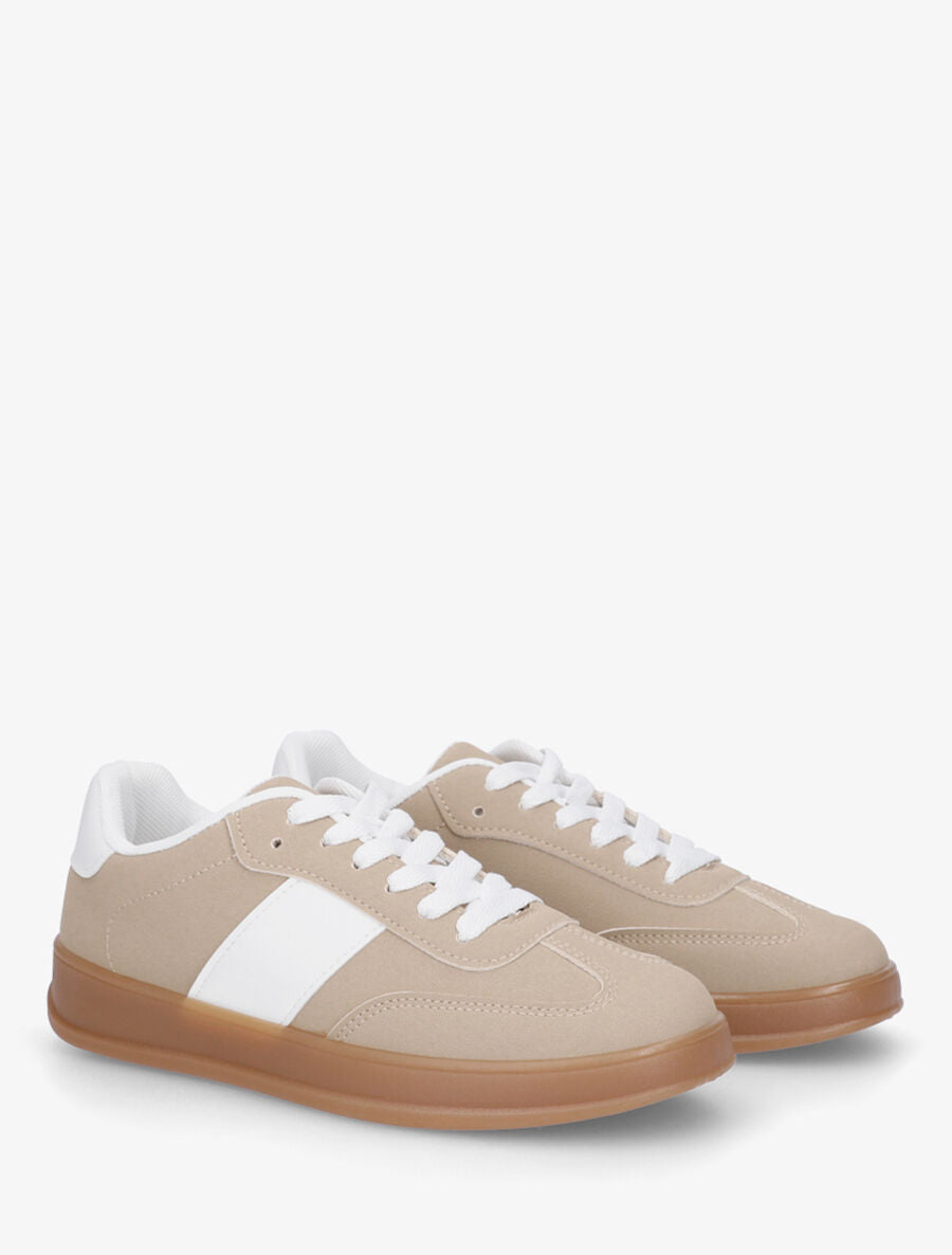 Baskets classiques en simili - Taupe - 4