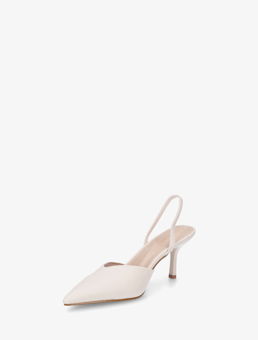 Escarpins à bouts pointus et bride élastiquée - Beige - 3
