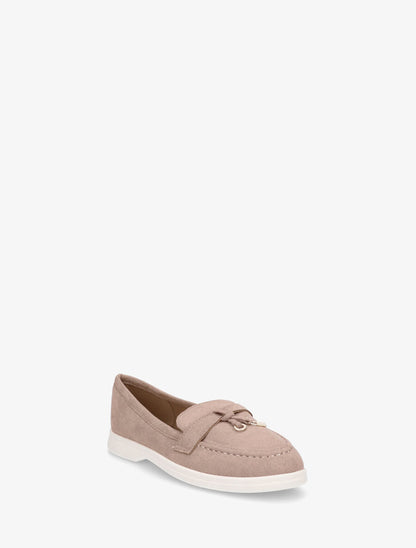 Mocassins plates en suédine - Taupe - 2