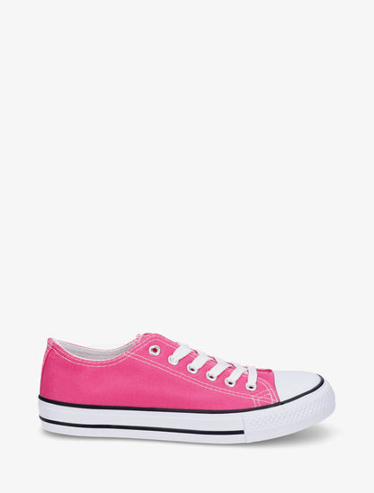 Baskets basiques en toile - Fuchsia - 5