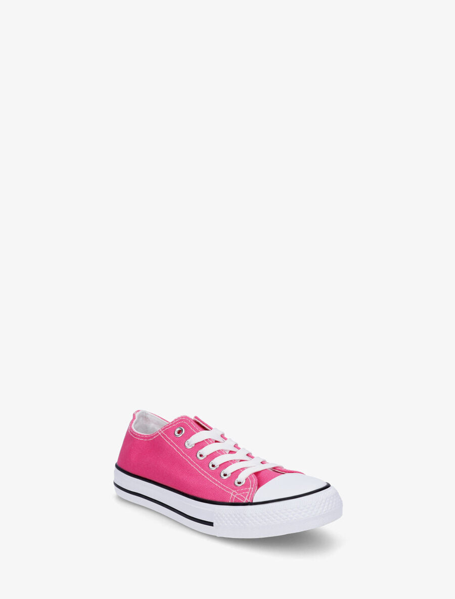Baskets basiques en toile - Fuchsia - 2