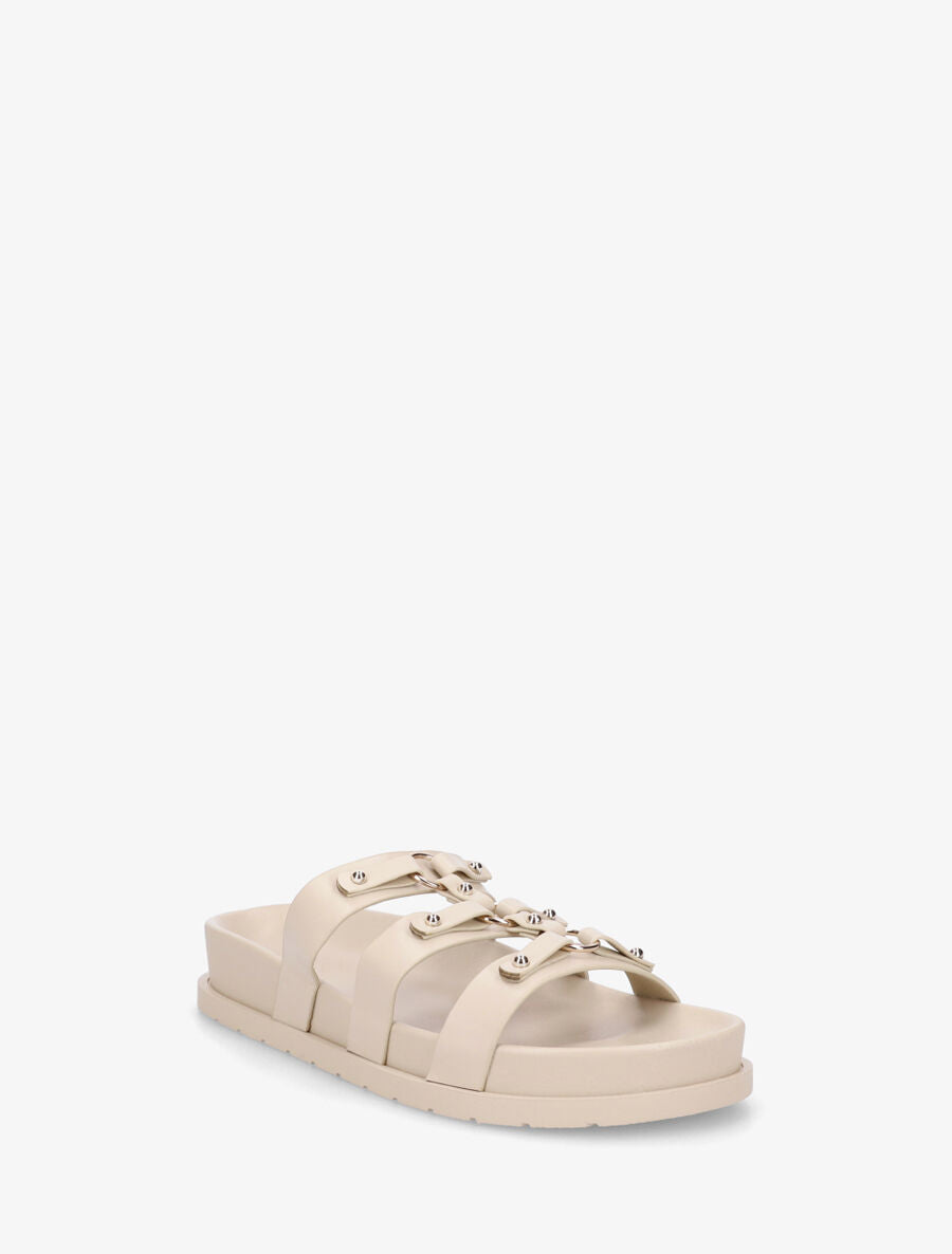 Claquettes cloutées style spartiates - Beige - 2