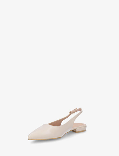 Ballerines à bout pointu et arrière ouvert - Beige - 3