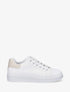 Sneakers plates à motif damier - Beige - 1