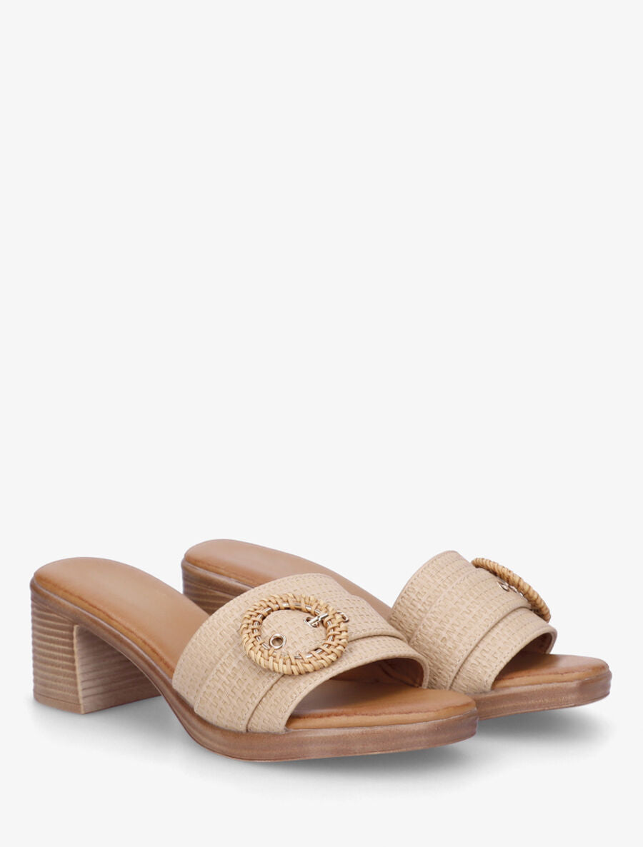 Mules à ganse effet panier d&