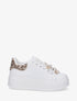 Sneakers à lacets en voile et empiècement bijoux - Camel - 1