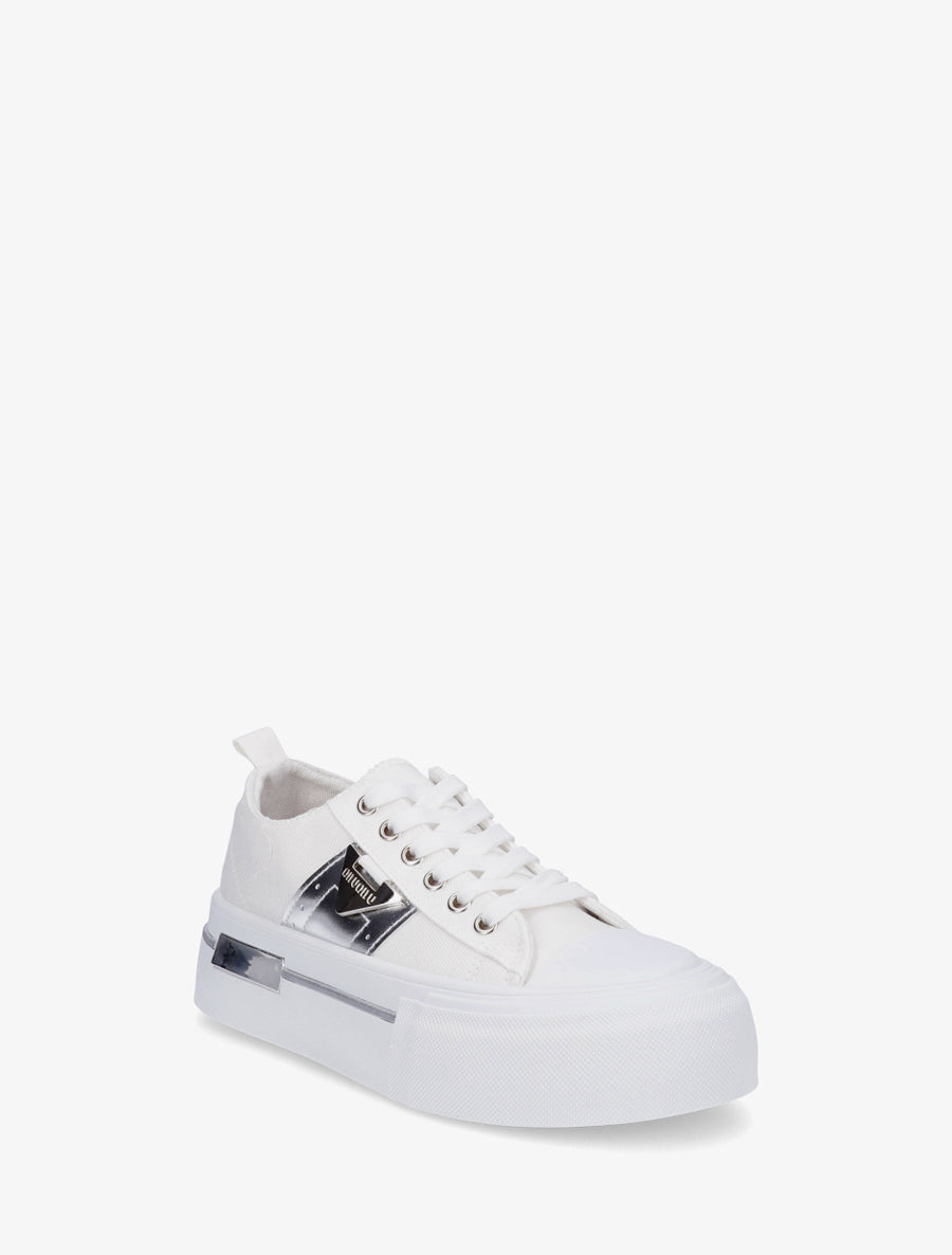 Sneakers unies à plaforme - Blanc - 2