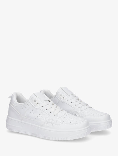 Baskets en simili classique - Blanc - 4