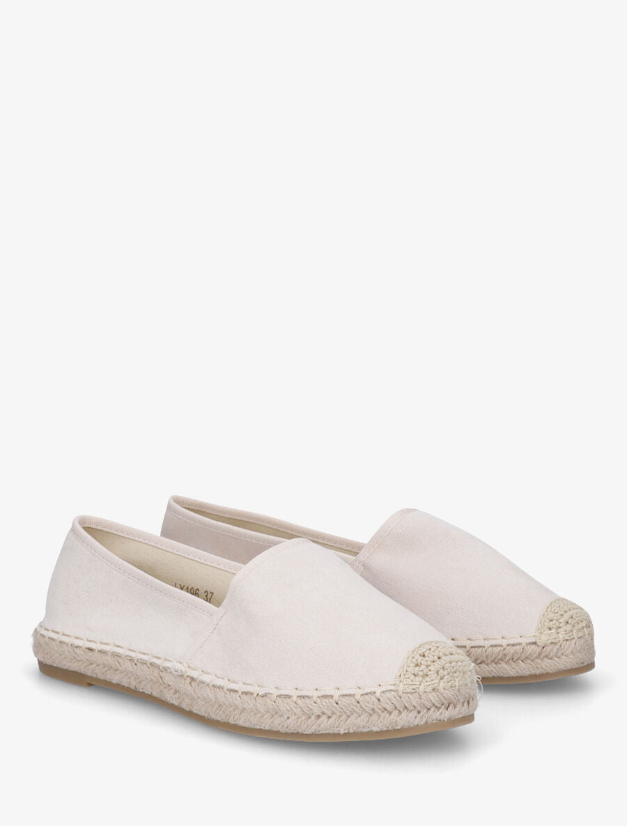 Espadrilles plates en suédine - Beige - 4