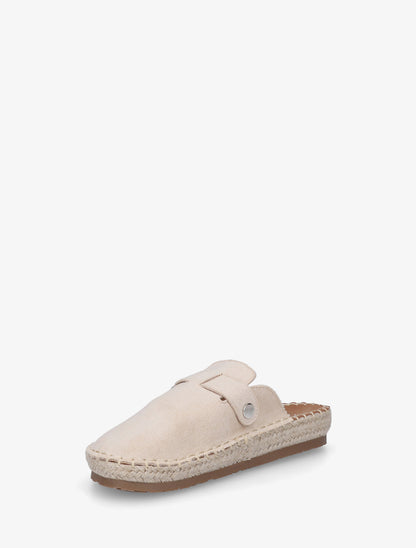 Mules en suédine style espadrille - Beige - 3