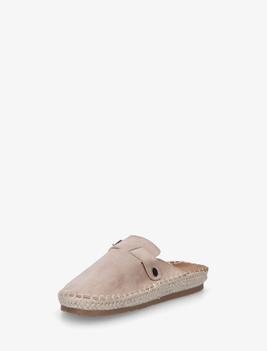 Mules en suédine style espadrille - Taupe - 3