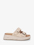 Mules effet osier style espadrille - Taupe - 1