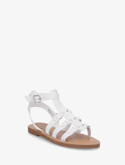 Nu-pieds cloutées style spartiate - Blanc - 2