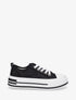 Sneakers en dentelle et pailleté - Noir - 1