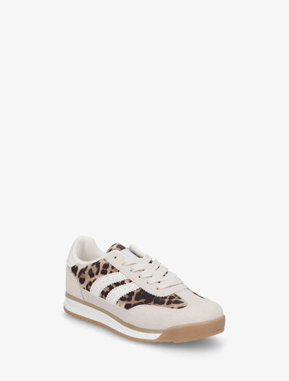 Sneakers à empiècement effet nubuck - Beige - 2