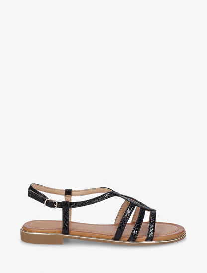 Nu-pieds python torsadés - Noir - 1