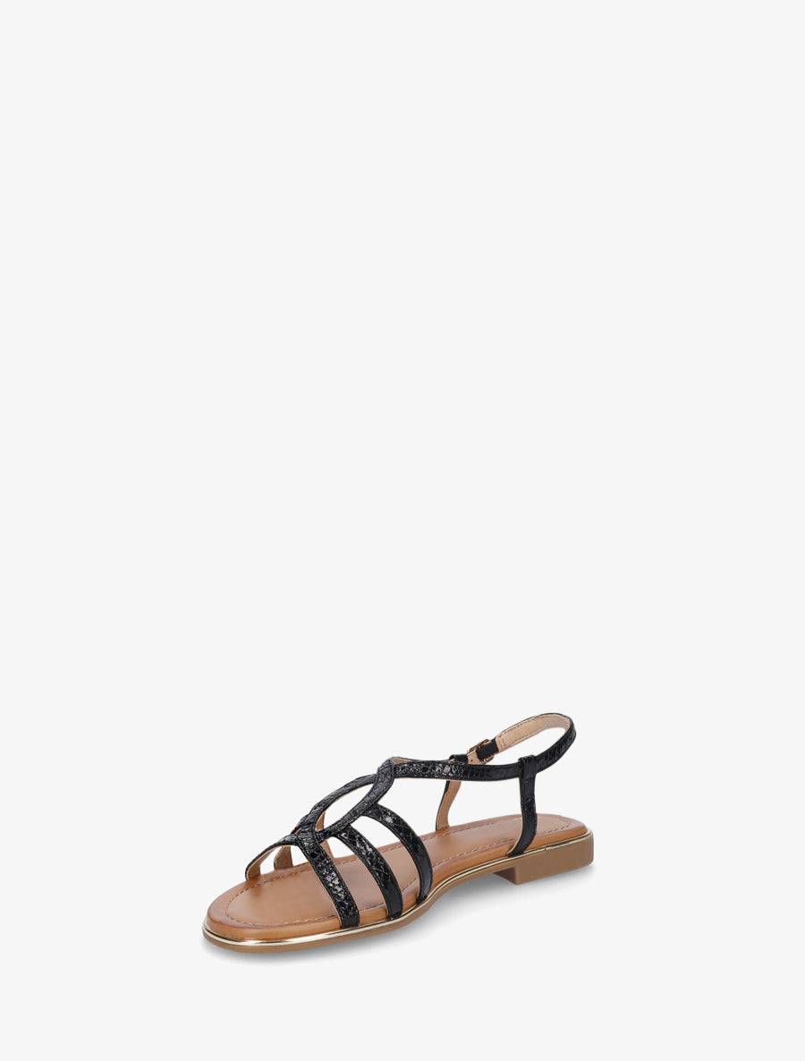 Nu-pieds python torsadés - Noir - 3