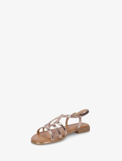Nu-pieds python torsadés - Rose gold - 3