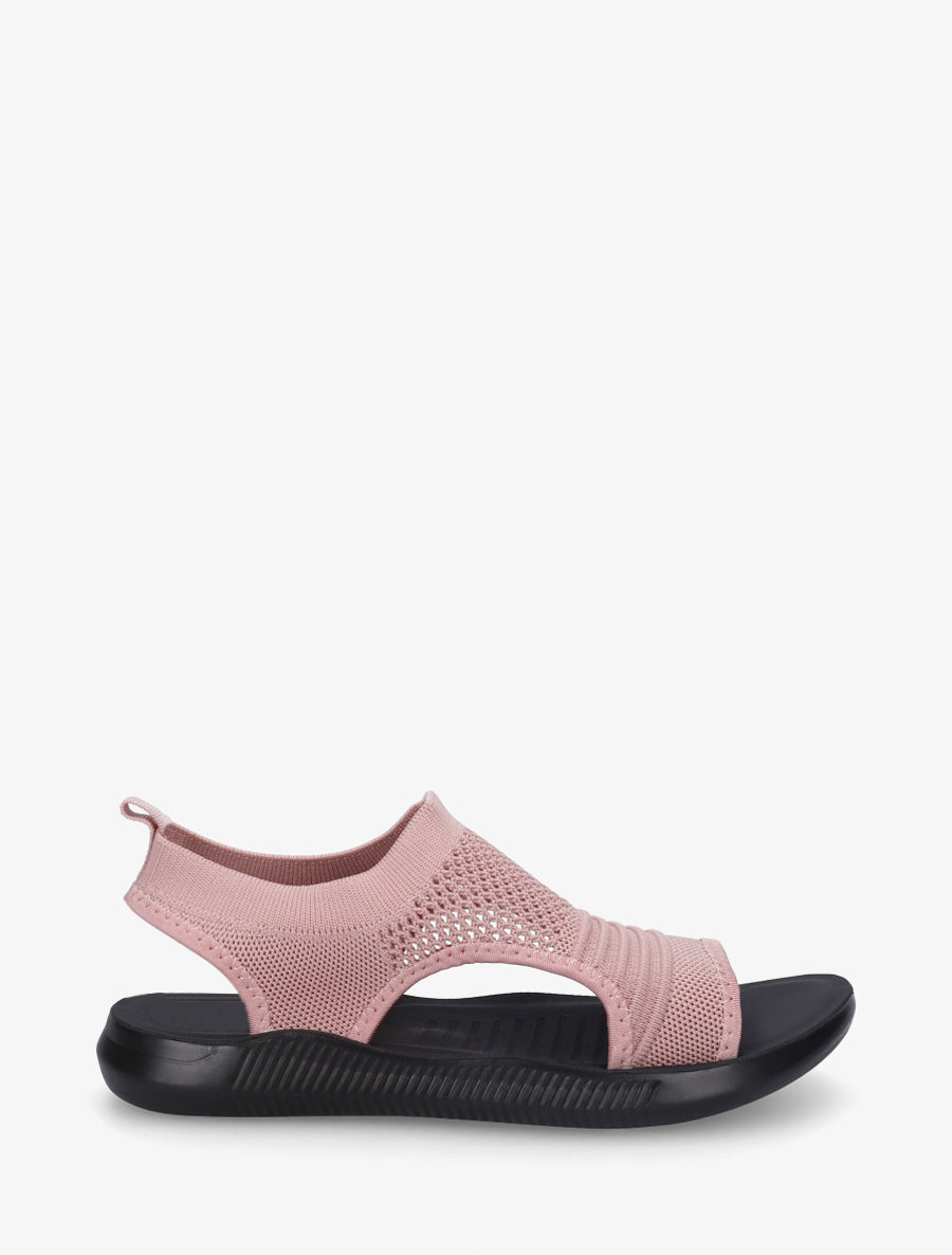 Sandales en mesh à enfiler - Rose - 1