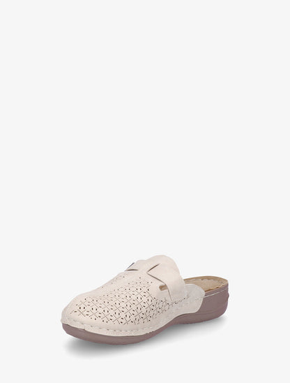 Sabots à boucle en simili irisé - Beige - 3
