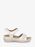 Sandales irisées à empiècements style feuilles - Blanc - 1