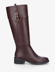 Bottes classiques en simili - Lie de vin - 1