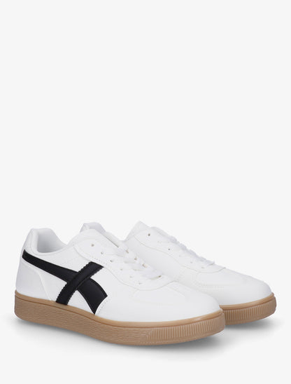 Baskets à empiècements croisés - Blanc - 4