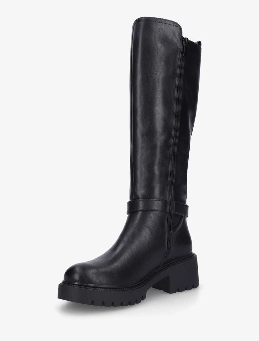 Bottes bimatière à boucle - Noir - 3