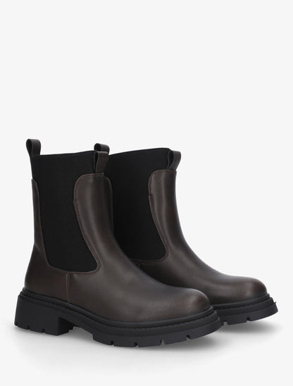 Chelsea boots à semelle crantée - Taupe - 4