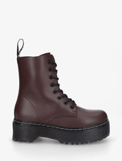 Boots style rangers en simili - Bordeaux - 1