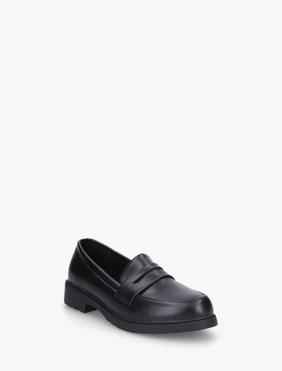 Mocassins unis en simili - Noir - 2