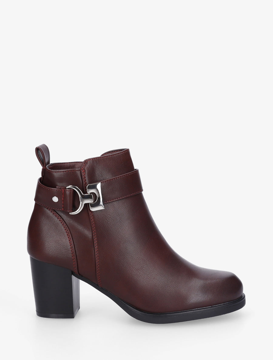 Bottines basiques en simili - Bordeaux - 1
