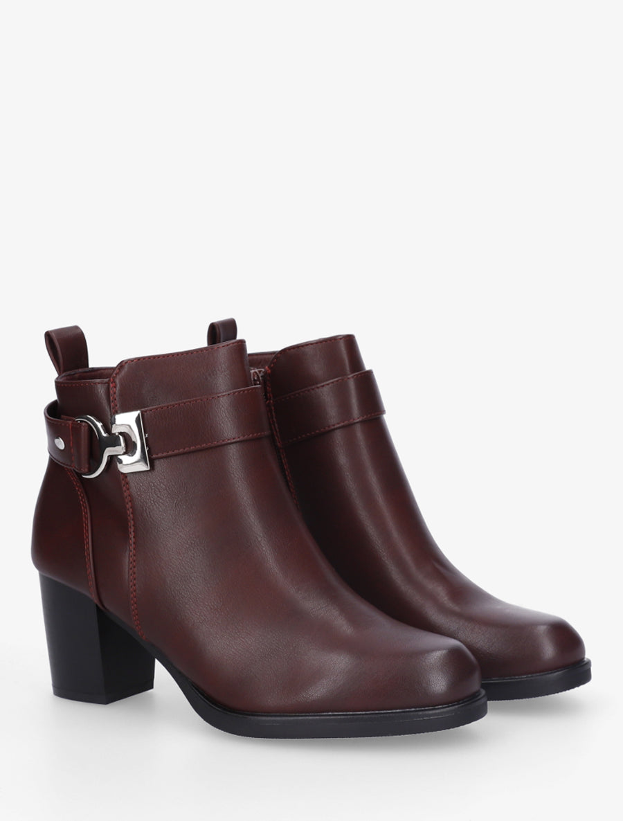 Bottines basiques en simili - Bordeaux - 4