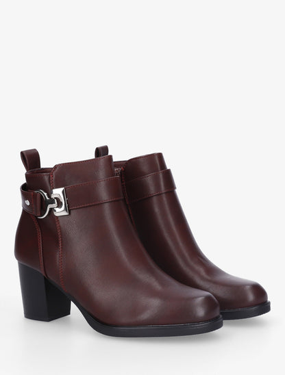 Bottines basiques en simili - Bordeaux - 4