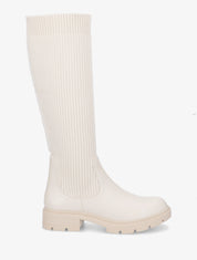 Bottes plates style chaussette - Écru - 1