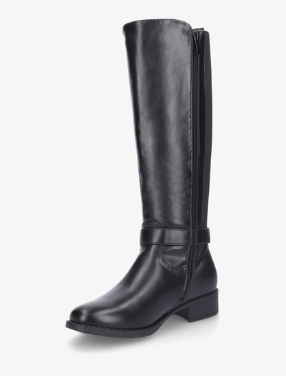 Bottes style cavalière à boucle fantaisie - Noir - 3