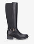 Bottes élastiquées style cavalière - Noir - 1