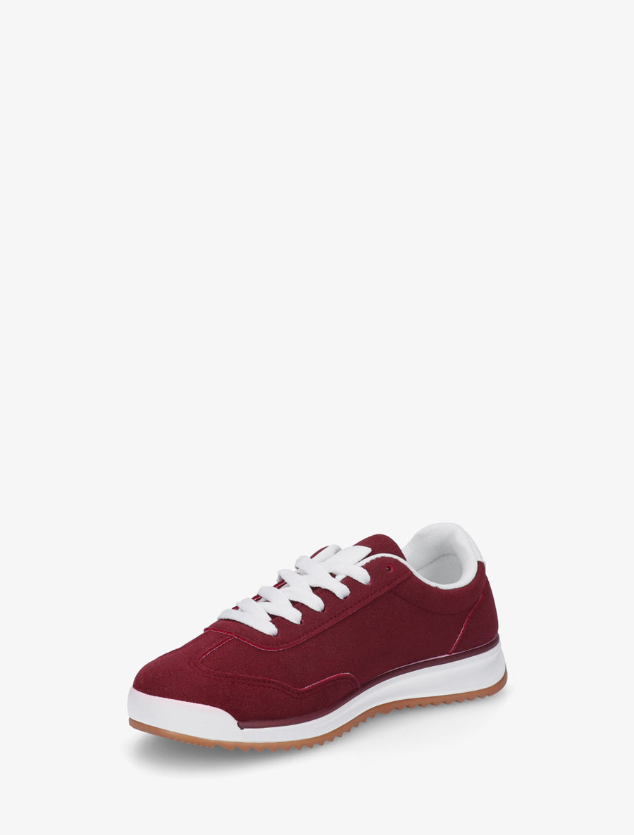 Sneakers à bandes contrastantes - Bordeaux - 3